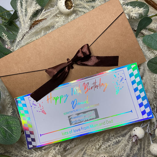 Birthday Age Scratch Off Foiled Ticket