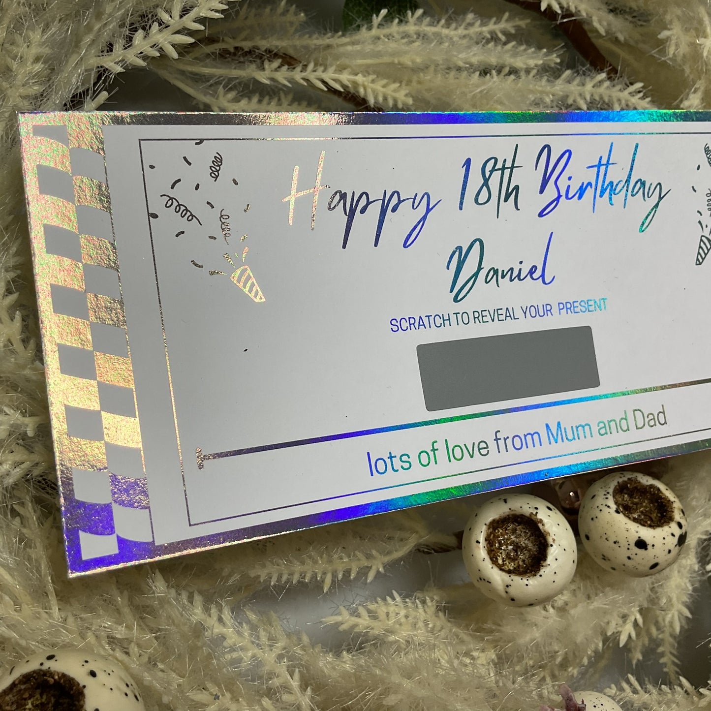 Birthday Age Scratch Off Foiled Ticket