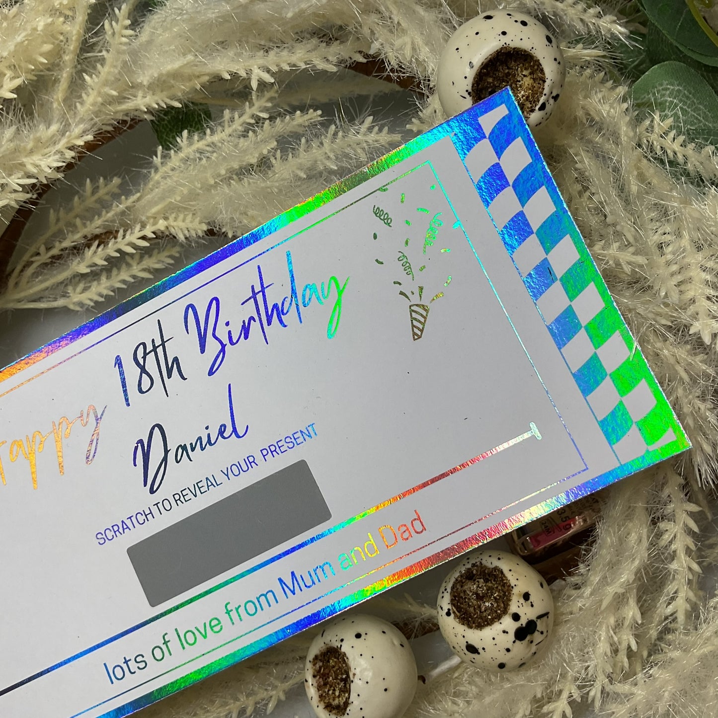 Birthday Age Scratch Off Foiled Ticket