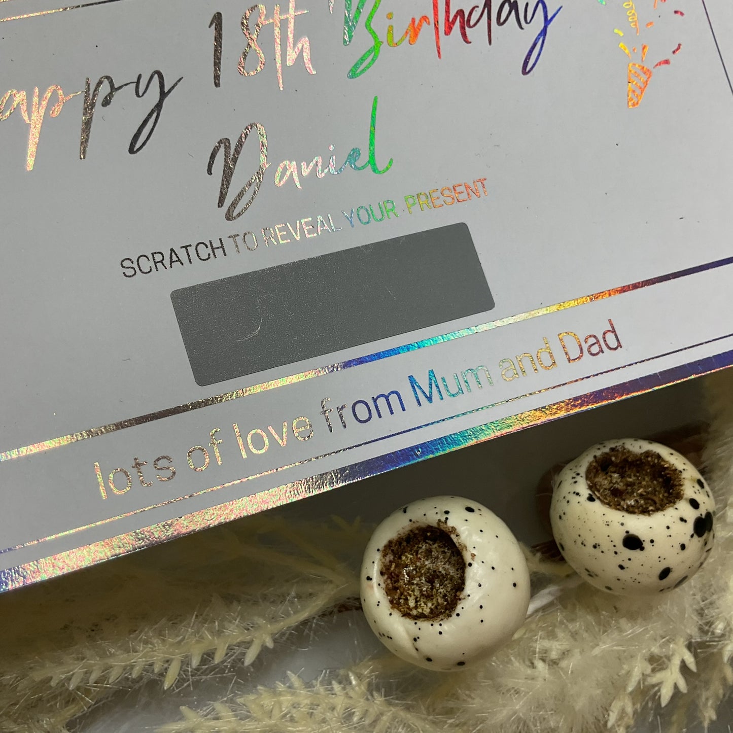 Birthday Age Scratch Off Foiled Ticket