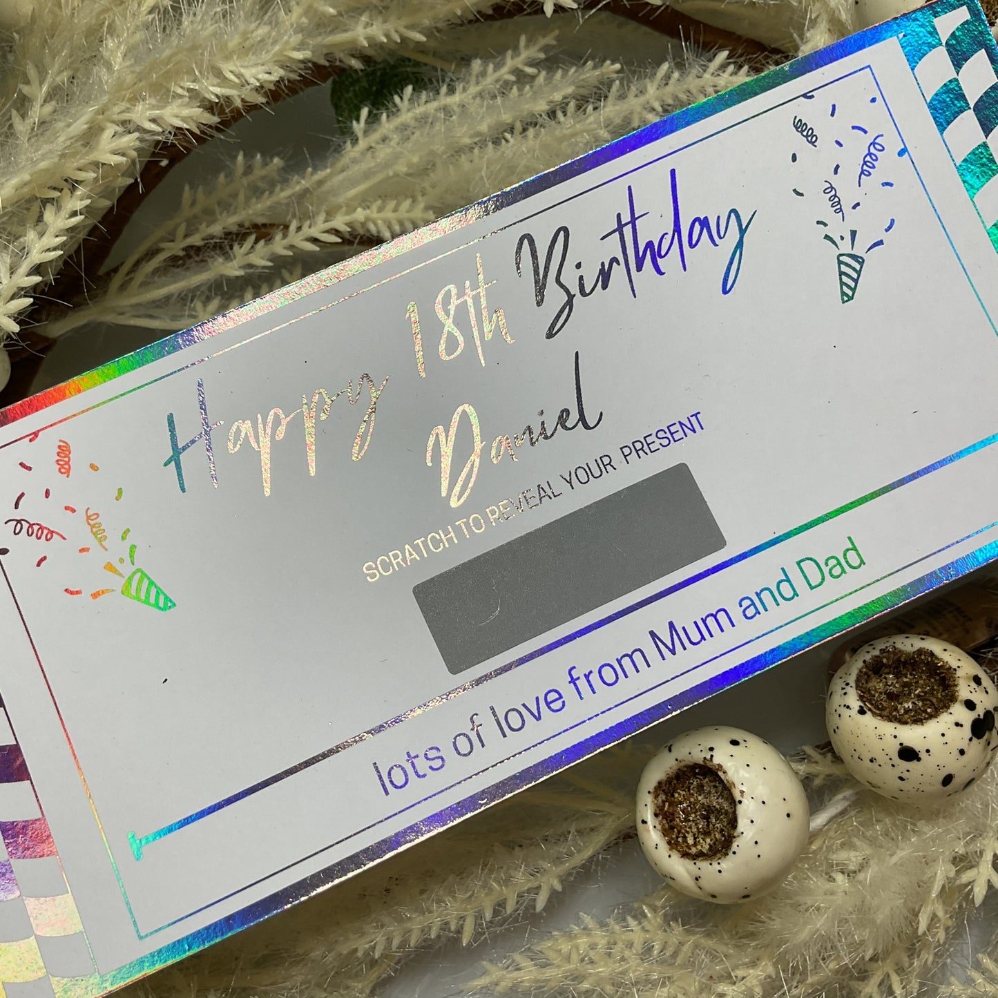 Birthday Age Scratch Off Foiled Ticket